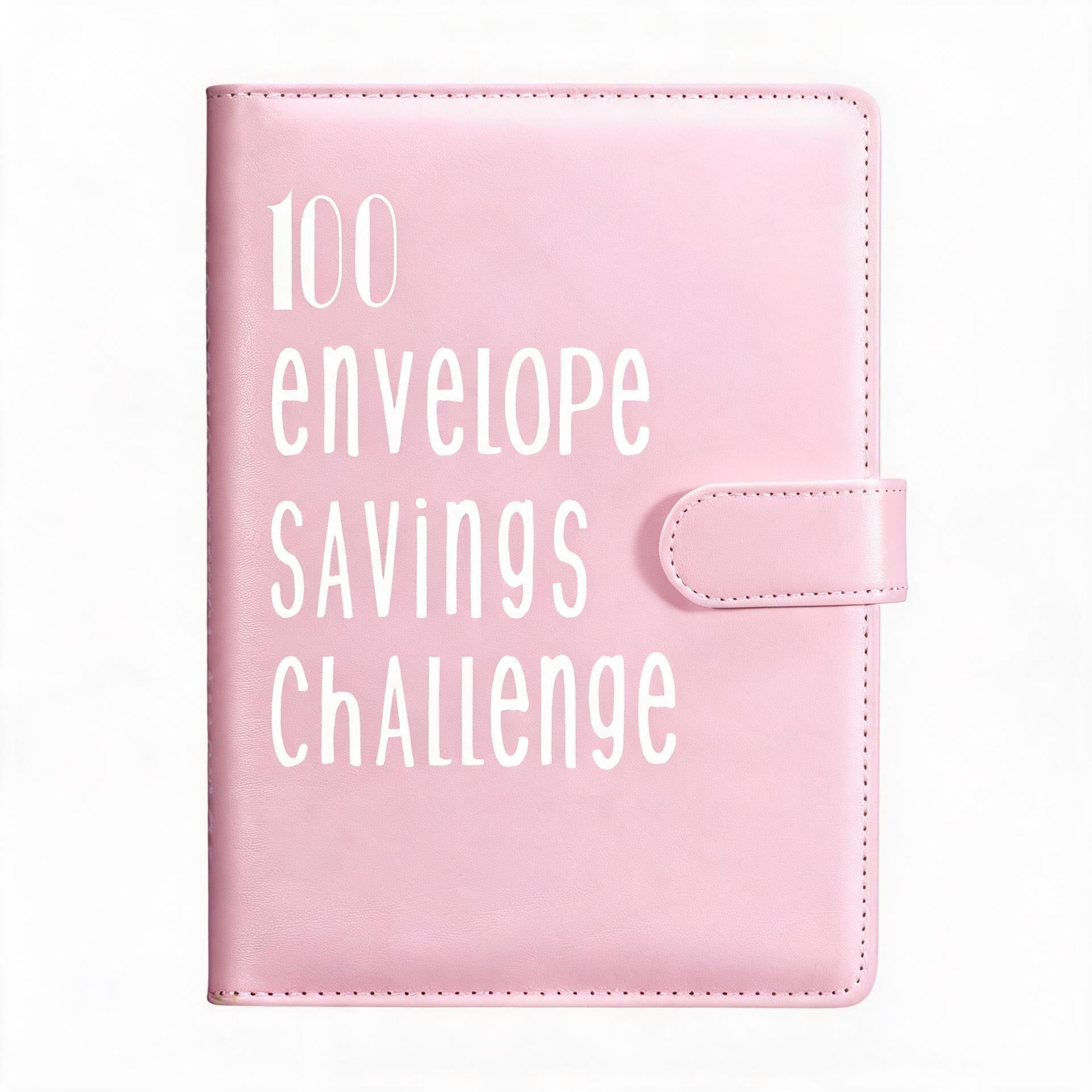 100 Envelope Savings Challenge Binder - Pink
