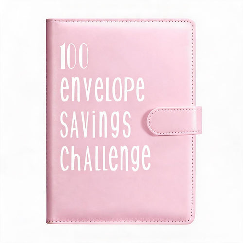 100 Envelope Savings Challenge Binder - Pink