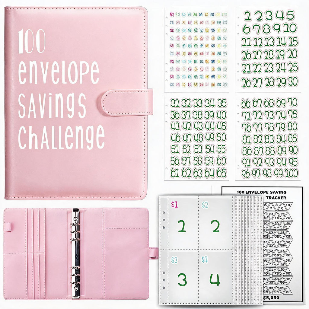 100 Envelope Savings Challenge Binder - Detail view