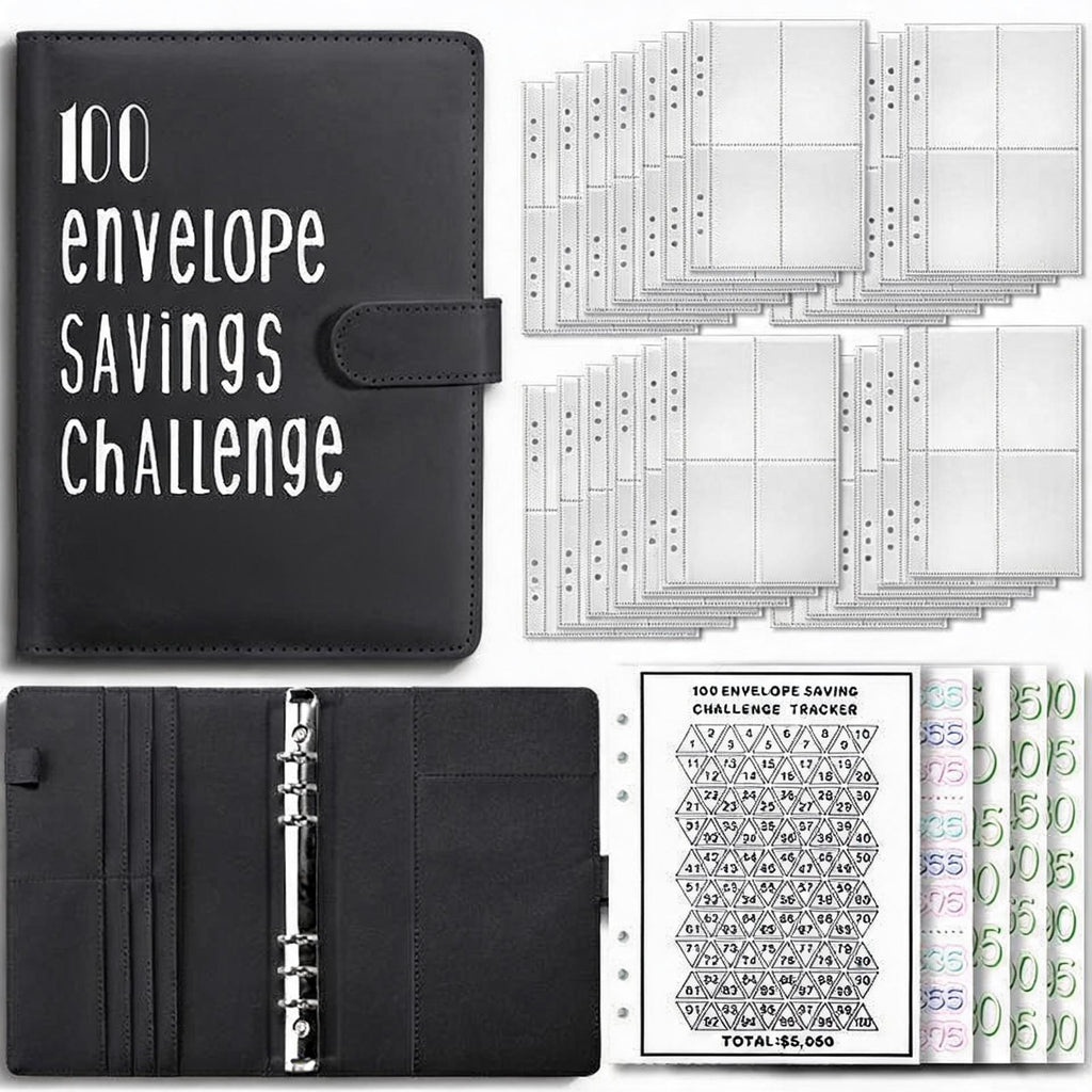 100 Envelope Savings Challenge Binder - Sticker labels