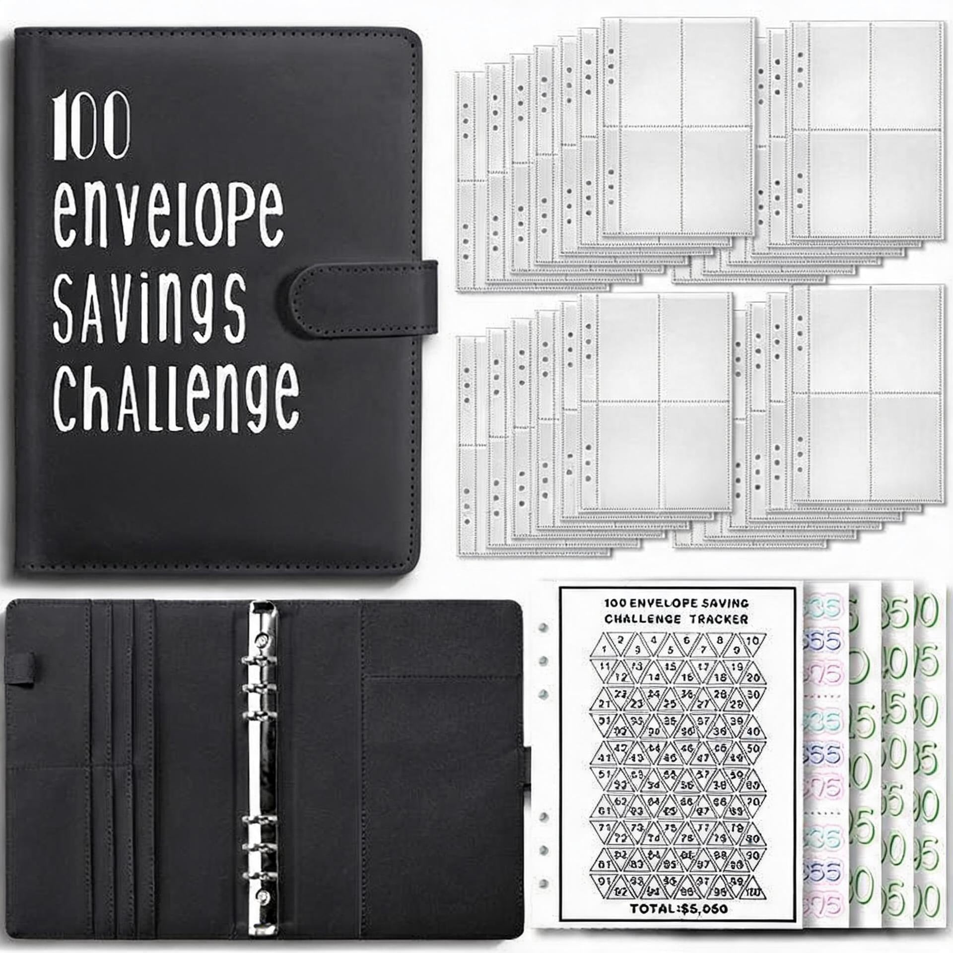 100 Envelope Savings Challenge Binder - Sticker labels