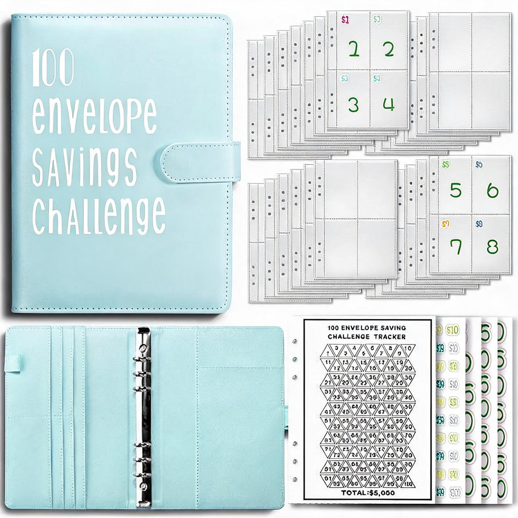 100 Envelope Savings Challenge Binder - Full set