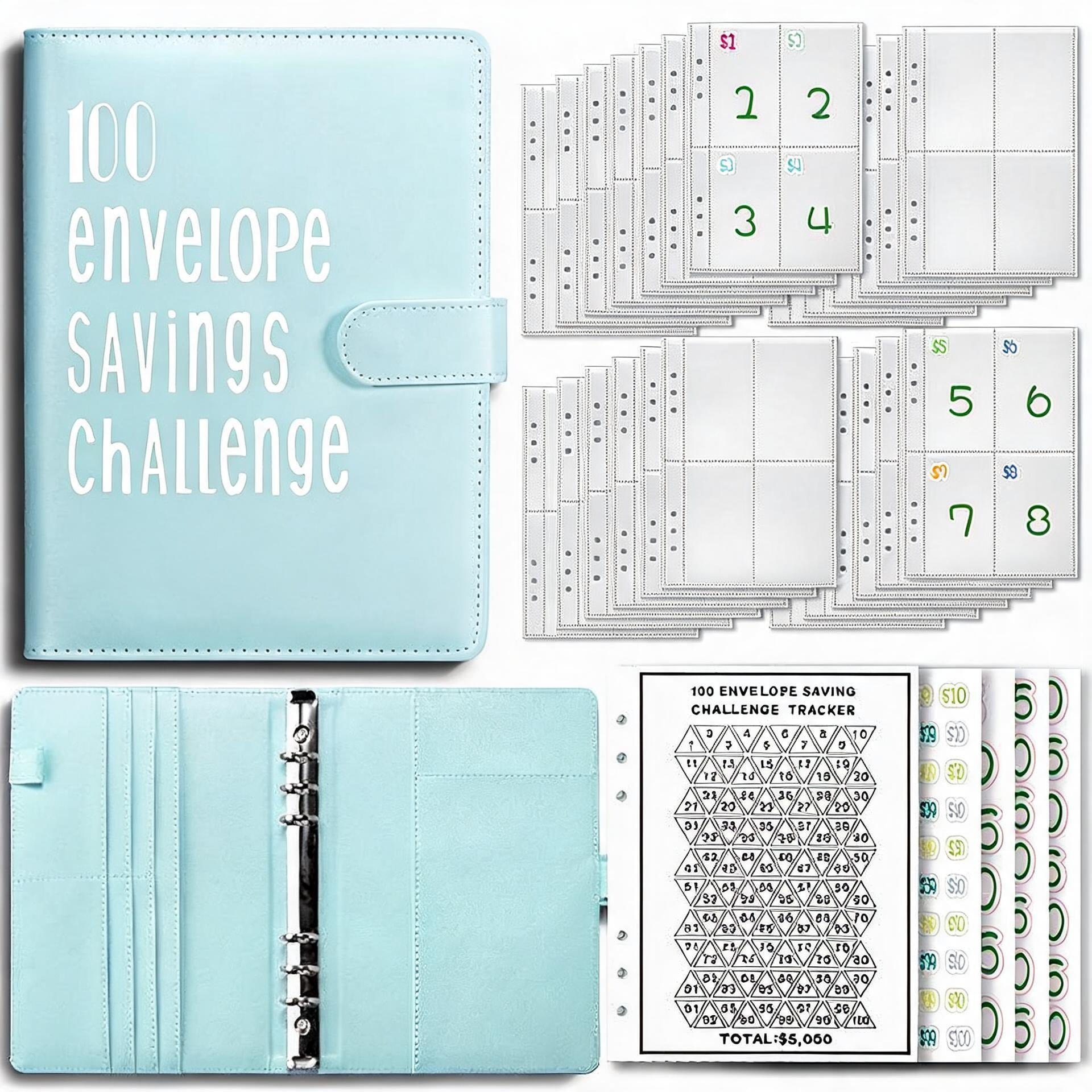 100 Envelope Savings Challenge Binder - Full set