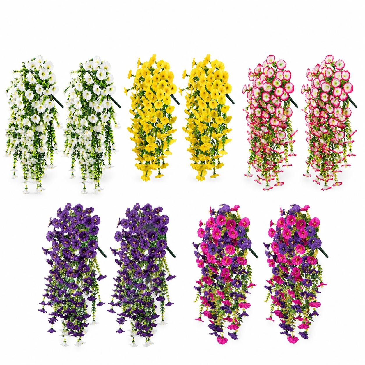 Artificial hanging flowers - Pink Edge Morning Glory