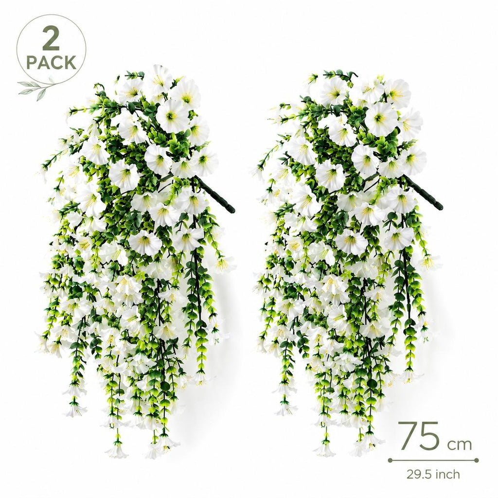 Artificial hanging flowers - outdoor wall display