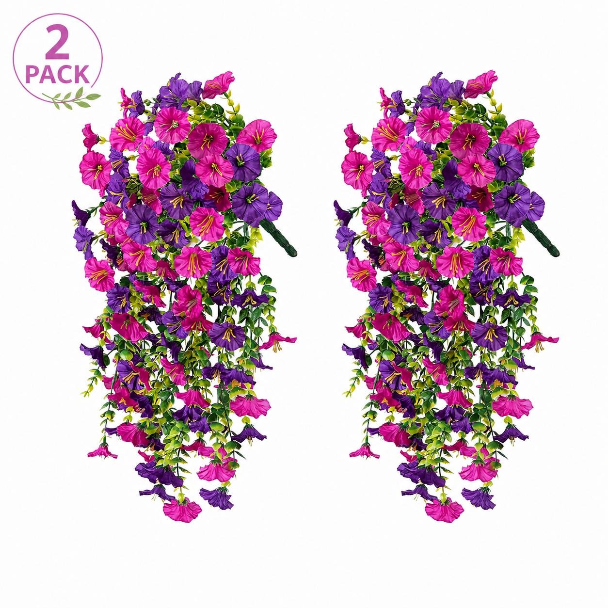 Artificial hanging flowers - balcony decor