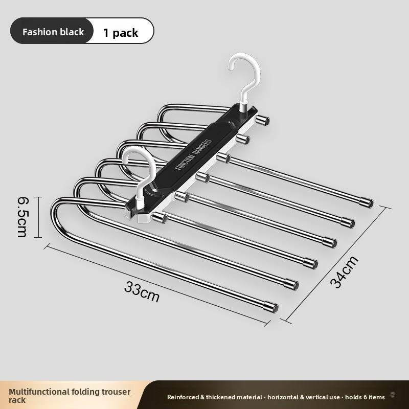 Folding pants rack - horizontal hanging
