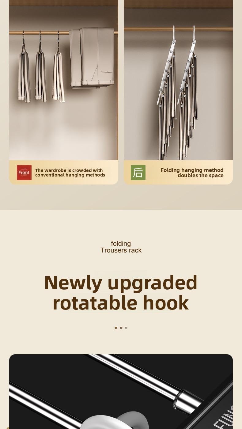Folding pants rack - lifestyle wardrobe