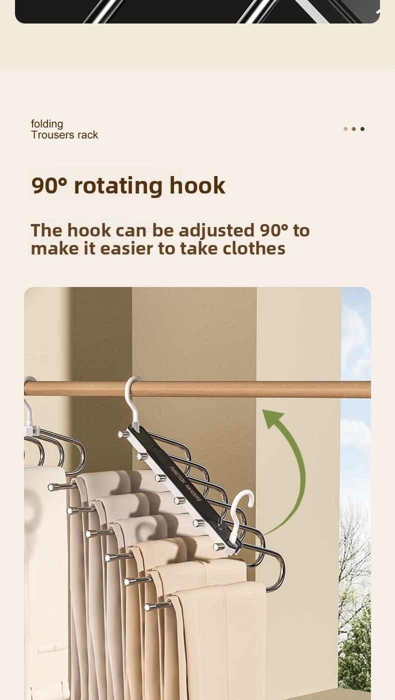 Folding pants rack - upgrade features